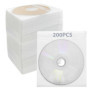Lot de 200 Boîtiers Blancs pour CD/DVD/BluRay avec Fenêtre de Visualisation