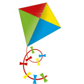 Cerf-Volant Quadro Multicolore pour Enfants - GÜNTHER FLUGSPIELE