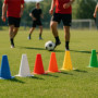 Cône de Signalisation Bleu 24cm - Idéal pour Entraînement Sportif et Marquage