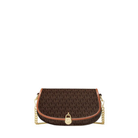 Sac Bandoulière Michael Kors Mila en Toile Marron avec Logo