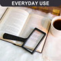 Loupe de Lecture HD 10x - Outil Ergonomique pour Seniors et Loisirs