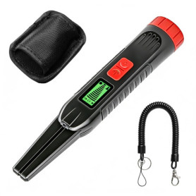 Détecteur de Métaux Pinpointer Étanche avec LED 360° et Affichage LCD