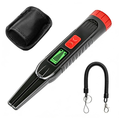 Détecteur de Métaux Pinpointer Étanche avec LED 360° et Affichage LCD