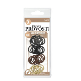 Lot de 30 Mini Élastiques Franck Provost - Assortiment Coloré pour Coiffure Facile