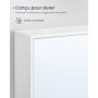 Armoire de Salle de Bain avec Miroir SONGMICS - Montage Ultra-Rapide, Étagères Réglables, Blanc Neige