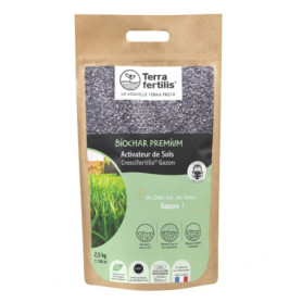 Fertilisant Gazon Biochar Terra Fertilis - 2,5 kg pour Pelouses Résistantes