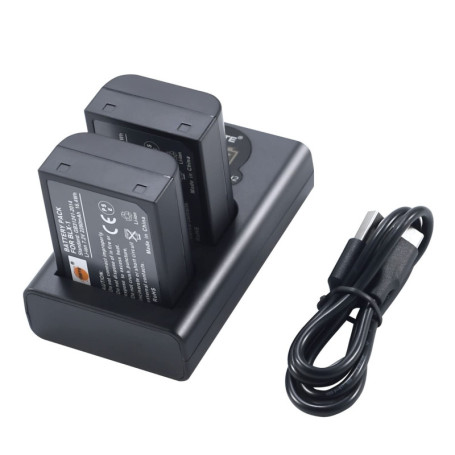 DSTE Lot de 2 Batteries BLX-1 avec Chargeur USB Double pour OM-1