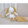 Pantin Doudou Lapin Nougat en Coton pour Bébé - Jouet d'Éveil Tendre