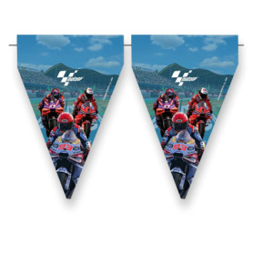 Banderole Multicolore Moto GP pour Anniversaire d'Enfant - 3M de Décoration Festive