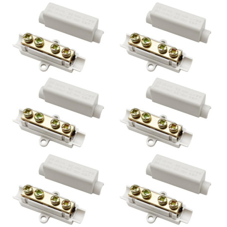 Connecteurs de Câble en Laiton 1000V 100A - 6 Pcs Ignifuges