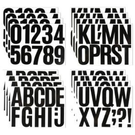 Lot de 16 Autocollants Lettres et Chiffres en Vinyle Imperméable