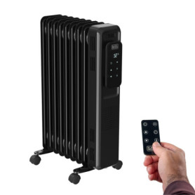 Radiateur à Huile Électrique BLACK+DECKER 2000W avec Écran Digital