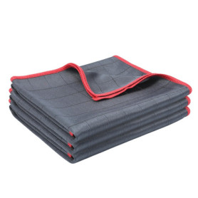 Lot de 3 Chiffons Vitre Carehabi en Microfibre et Carbone - Nettoyage Sans Trace