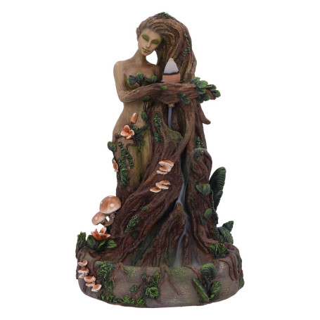 Brûleur d'Encens Lady Earth en Résine - Motif Arbre Féminin