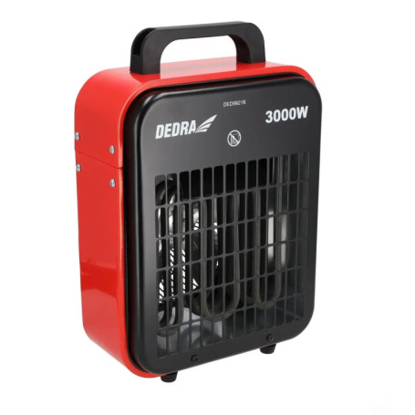 Chauffage Électrique Inclinable Dedra 3000W avec Thermostat pour Atelier et Garage