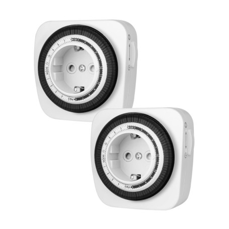 Minuterie Mécanique DEWENWILS avec 96 Segments pour Éclairage - Pack de 2