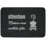 Paillasson Antidérapant Design Chat 60x40 cm - Tapis Lavable pour Intérieur et Extérieur