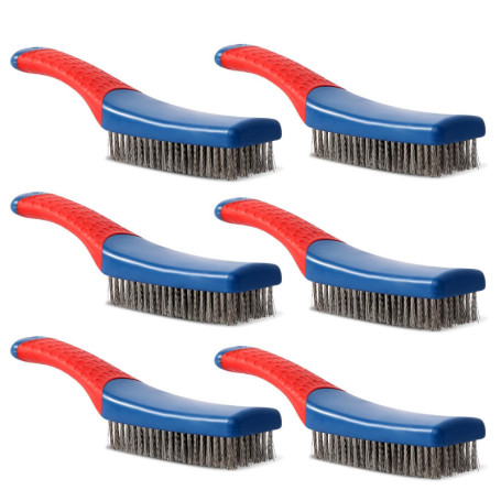 Set de 6 Brosses Métalliques en Acier Inoxydable pour Nettoyage Précis
