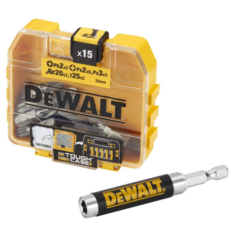 Coffret d'Accessoires DEWALT TOUGHCASE avec Embouts de Vissage