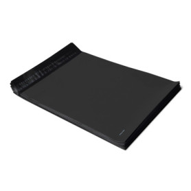 Lot de 100 enveloppes auto-adhésives en polyéthylène - 25,4 x 33 cm - Noir