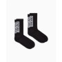 Lot de 2 Chaussettes Courtes Emporio Armani en Éponge - Noir