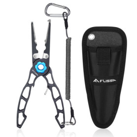 Pince de Pêche Multifonction en Aluminium avec Coupe-Fil et Étui