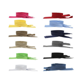 Fermeture Éclair Séparable 50 cm - Lot de 12 Couleurs Assorties