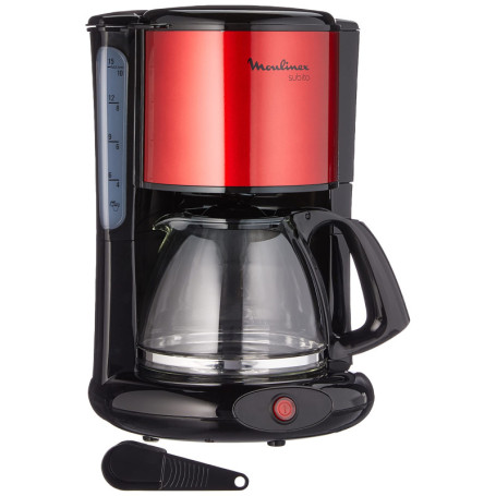 Cafetière Moulinex Subito Rouge 10-15 Tasses avec Arrêt Automatique