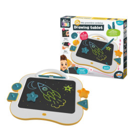 Buki France - Ma Première Ardoise LCD Multicolore pour Tout-Petits avec Stylet et Tampons