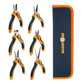 Set de 6 mini-pinces de précision MANUFORE pour bijoux et électronique