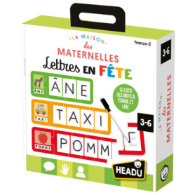 HEADU - Loto des Mots : Jeu Éducatif pour Écrire et Lire de 3 à 6 Ans