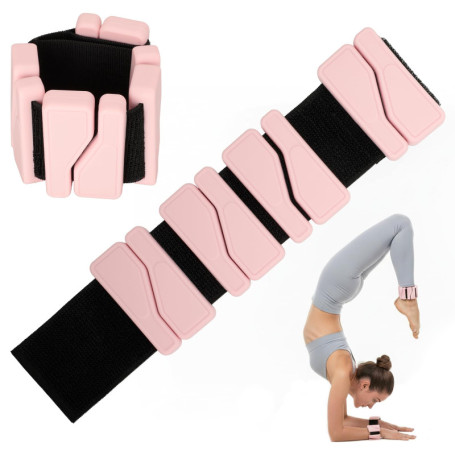 Poids de Cheville Réglables Romon en Silicone Rose - 900g par Paire