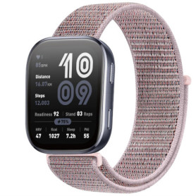 Bracelet en Nylon Rose pour Amazfit Bip 6 - Réglable et Respirant
