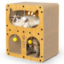 Griffoir Double Couche Gimars pour Chat - Grattage et Repos en Carton XL