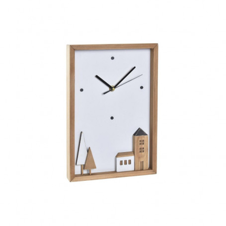 Horloge Murale DKD Home Decor Bois Blanc Maisons (20 x 4 x 30 cm) 28,99 €