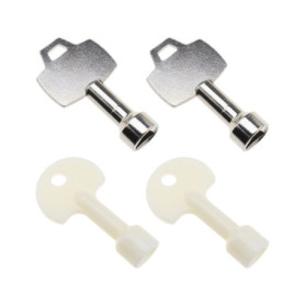 Set de 4 Clés Triangulaires pour Poubelles Métalliques 70L