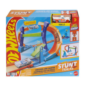 Coffret Piste Looping Hot Wheels avec Voiture 1/64 et Saut Multi Crash