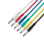 Lot de 6 câbles patch jack 6,3 mm multicolores - Adam Hall Cables