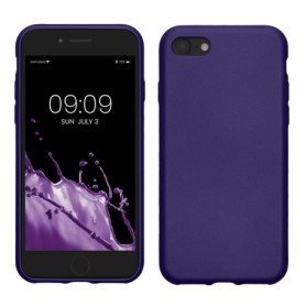 Coque Souple en TPU pour iPhone SE (2022/2020), iPhone 8 et 7 - Bleu Violet Métallique