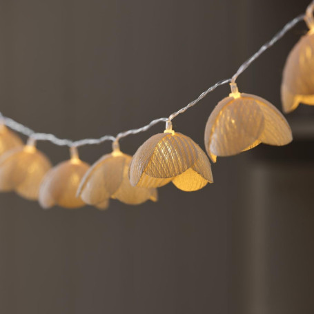 Guirlande lumineuse à fleurs LED Lights4fun - 15 fleurs, minuterie 6h, 140 cm