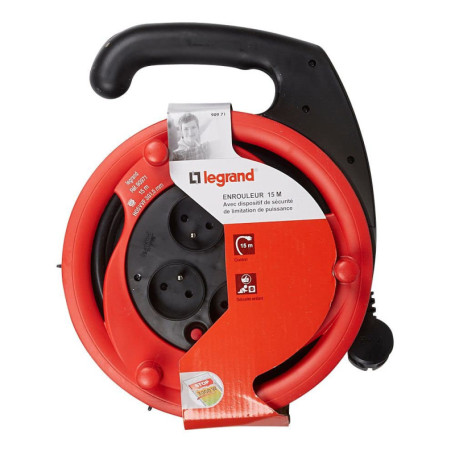 Enrouleur électrique Legrand 4 prises - Câble 15m pour usage domestique