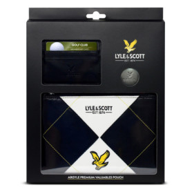 Pochette Argyle Lyle & Scott en Cuir pour Golfeur - Élégance et Praticité