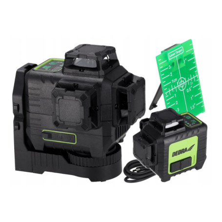 Niveau Laser 3D Multiligne DEDRA MC0907 - Faisceau Vert Précis pour Bricolage et Construction