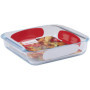 Plat à Four Carré en Verre Alpina 1,6L - Idéal pour Gratins et Lasagnes