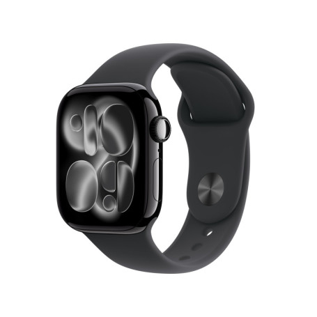 Apple Watch Series 11 - Montre Connectée GPS 42 mm Obsidienne avec Bracelet Sport Noir