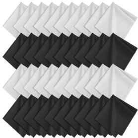 AiQInu Chiffons en Microfibre 20x20 cm - Nettoyage Efficace pour Lunettes et Écrans - Lot de 40