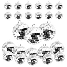 Kit de 25 Boules Disco Argentées pour Décoration de Fête