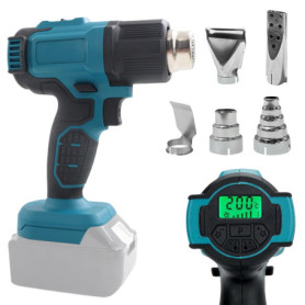 Pistolet à air chaud sans fil Leikurvo 18V avec écran LCD et 5 buses