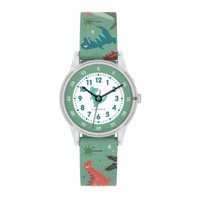 Montre d'apprentissage Cander Berlin MNA 4030 D pour enfant - Motif dinosaure, étanche 3 ATM
