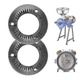 Disques de Broyage en Fonte pour Moulin à Grains - Lot de 2